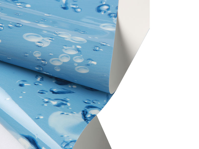 背面白色,蓝色PVC天花板薄膜-18