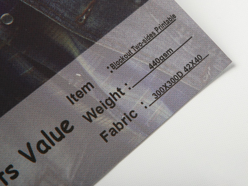 440gsm双面可打印遮光PVC吸顶膜